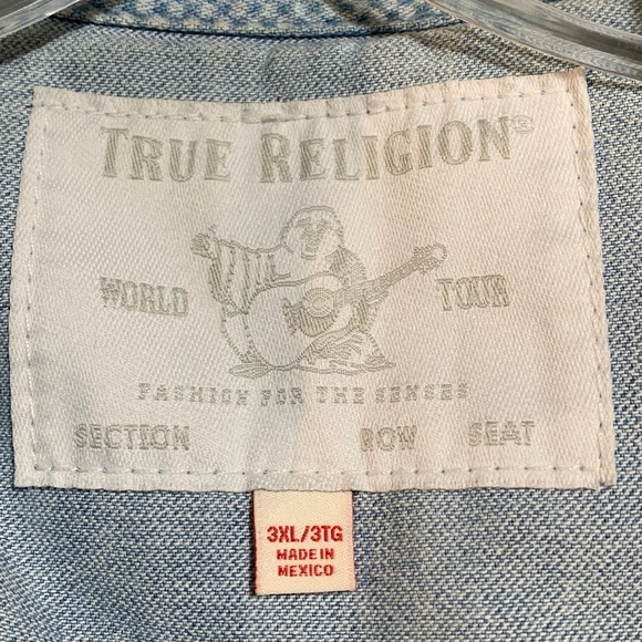 True Religion Plus Size Denim Trucker Jacket - Picture 9 of 15